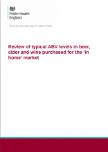 Review Of Typical ABV Levels In Beer Cider And Wine Purchased For The In Home Market